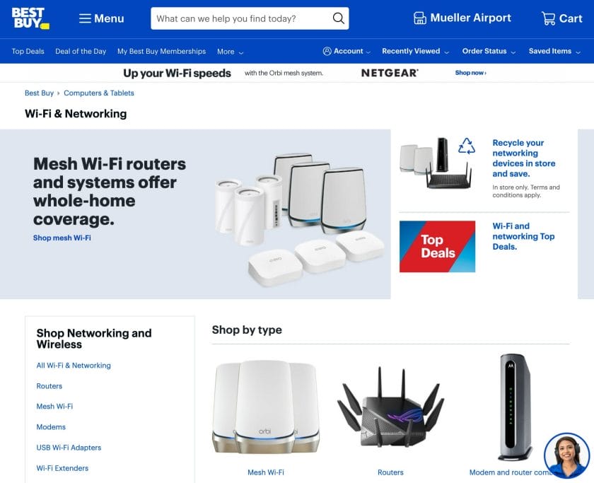 Category Listing Page on the Bestbuy.com website
